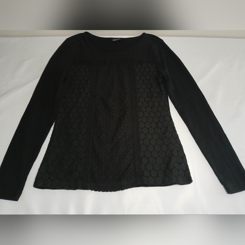 Lucky brand women's black long sleeve shirt size Large